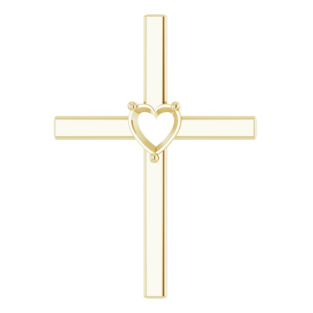 Solitaire Cross Pendant