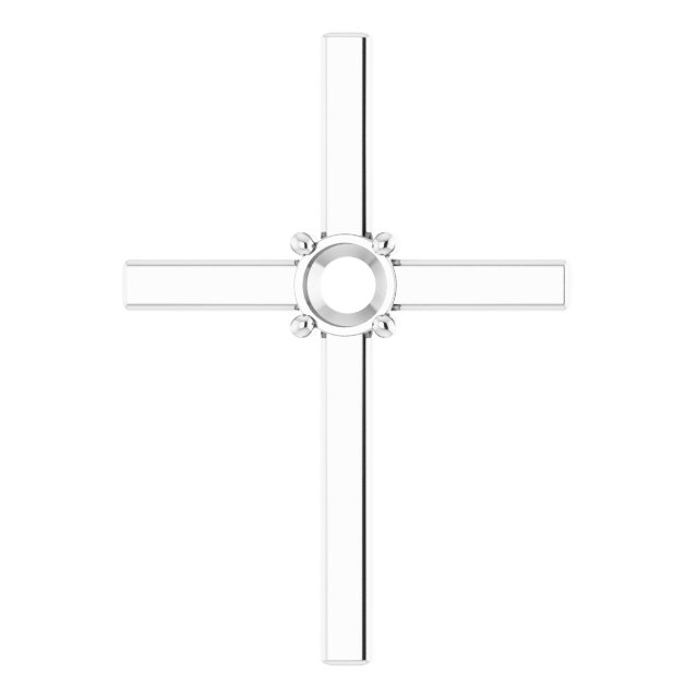 Solitaire Cross Pendant