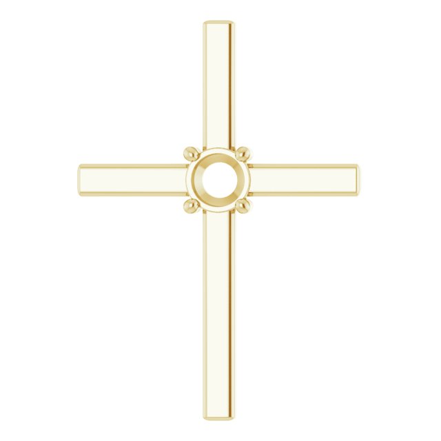 Solitaire Cross Pendant