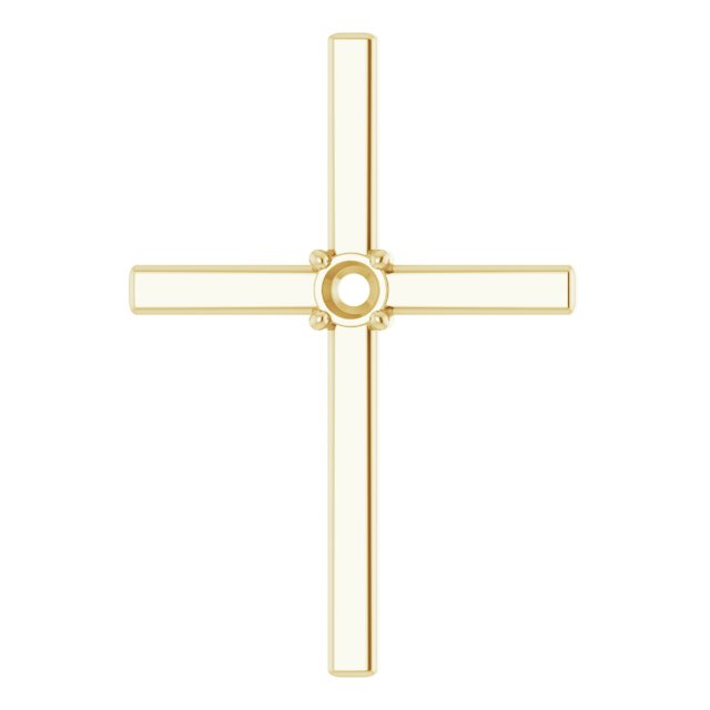 Solitaire Cross Pendant