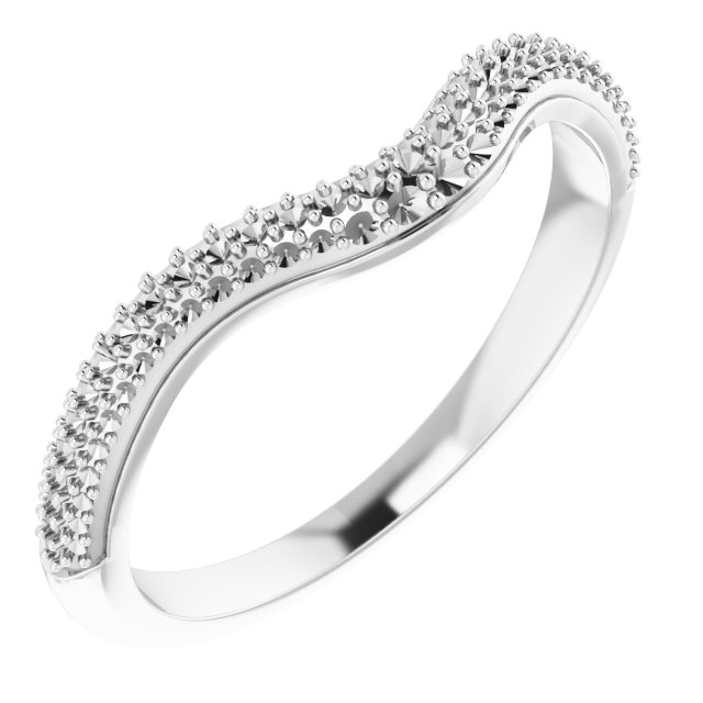 14K White 1/4 CTW Diamond Matching Band