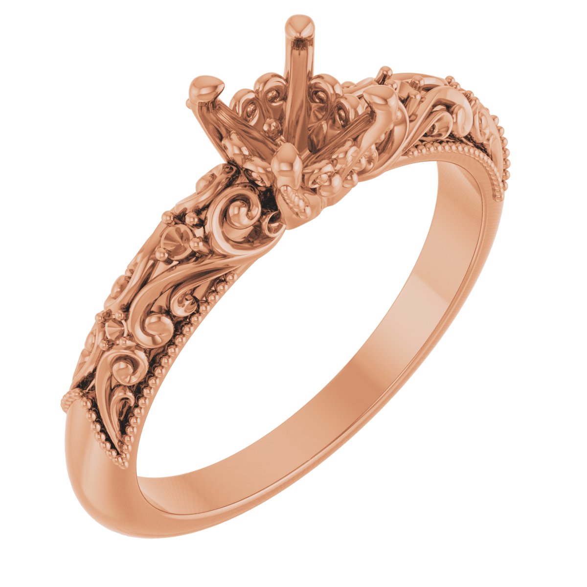 Accented Sculptural Engagement Ring or Band