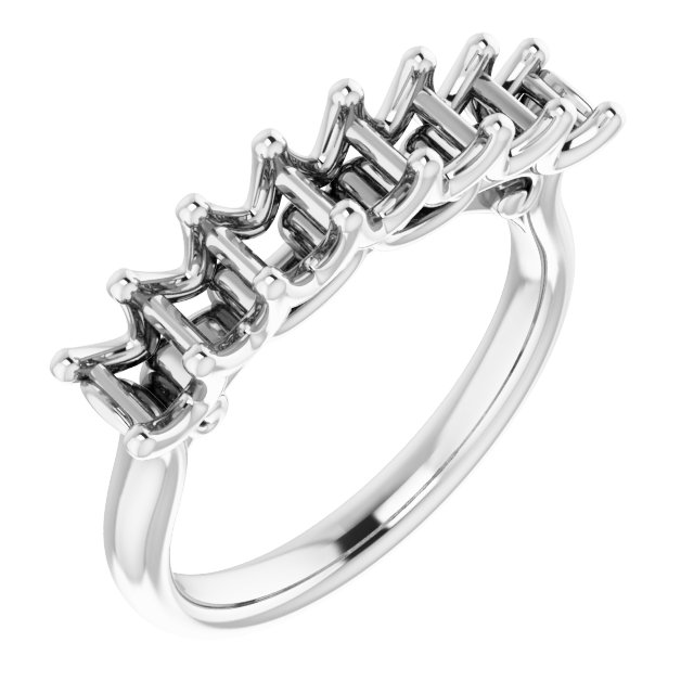 Seven-Stone Sculptural Anniversary Band