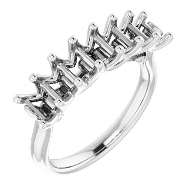Seven-Stone Sculptural Anniversary Band