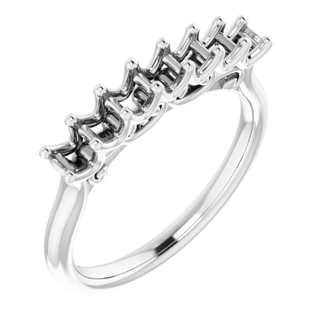 Seven-Stone Sculptural Anniversary Band