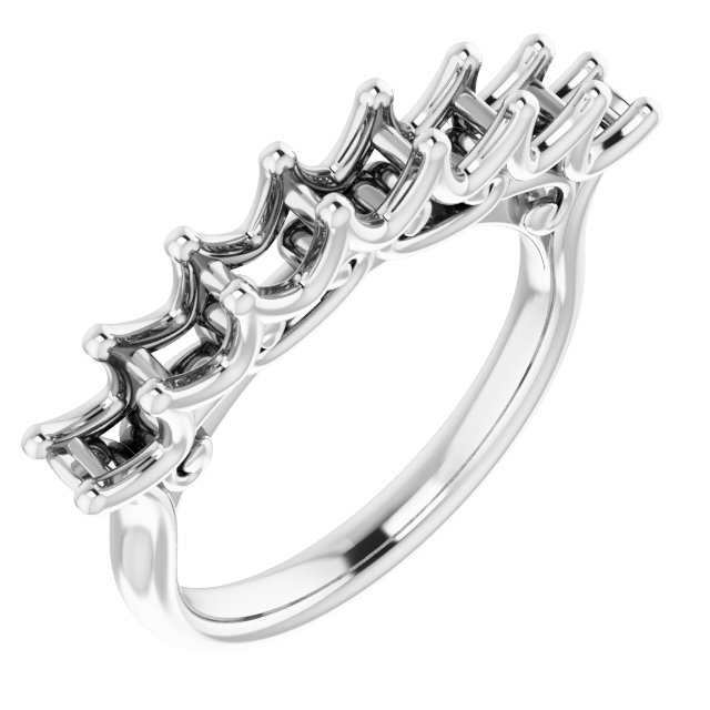 Seven-Stone Sculptural Anniversary Band