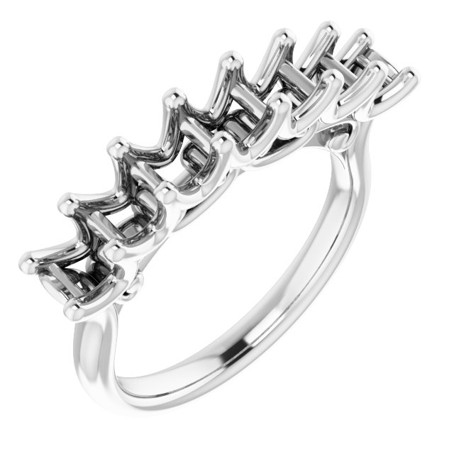 Seven-Stone Sculptural Anniversary Band