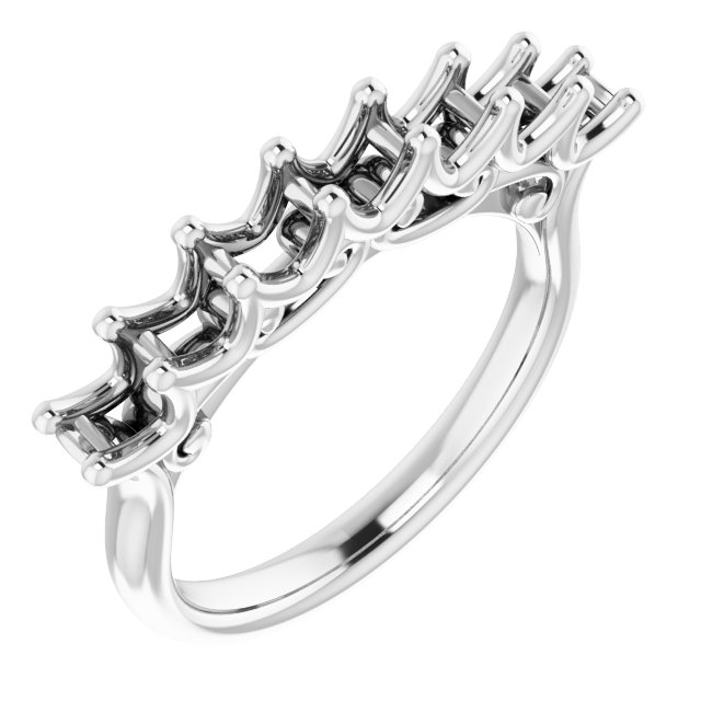 Seven-Stone Sculptural Anniversary Band