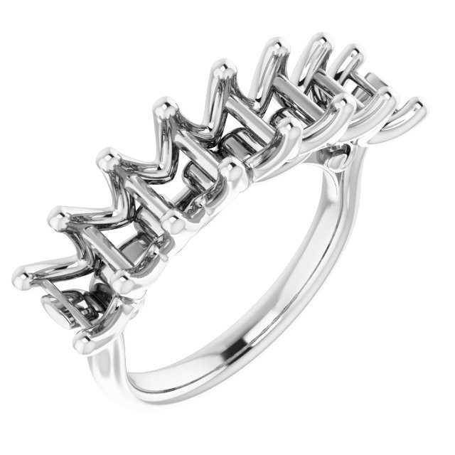 Seven-Stone Sculptural Anniversary Band