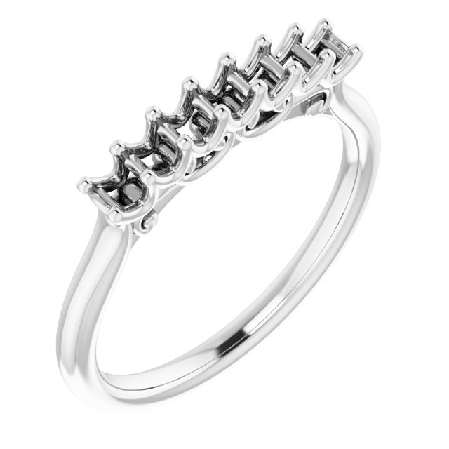 Seven-Stone Sculptural Anniversary Band