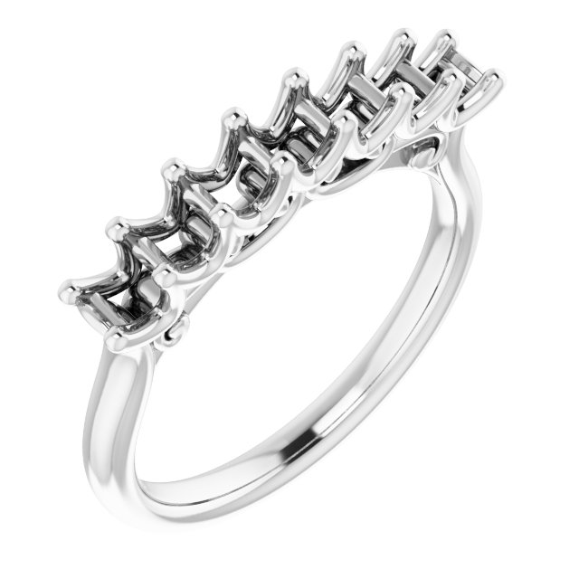 Seven-Stone Sculptural Anniversary Band