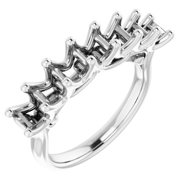 Seven-Stone Sculptural Anniversary Band