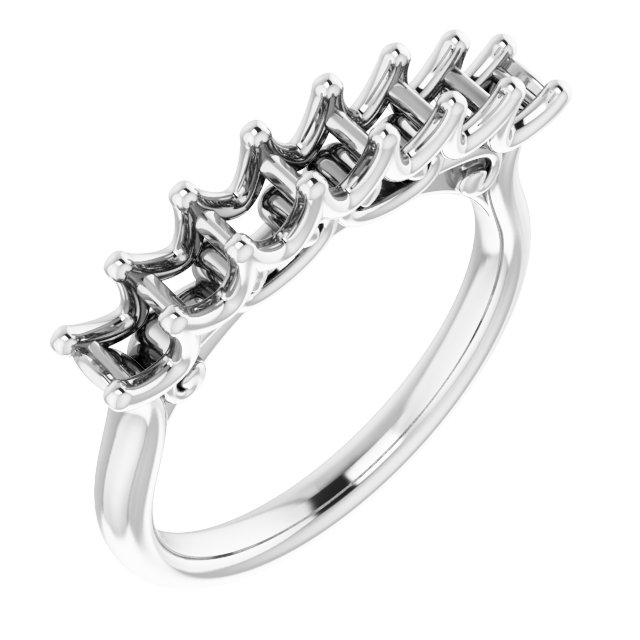 Seven-Stone Sculptural Anniversary Band