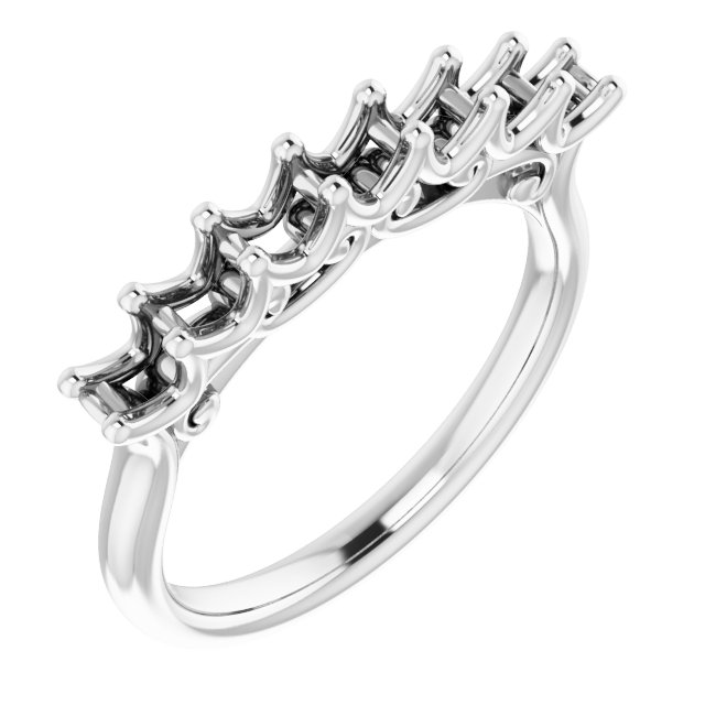 Seven-Stone Sculptural Anniversary Band
