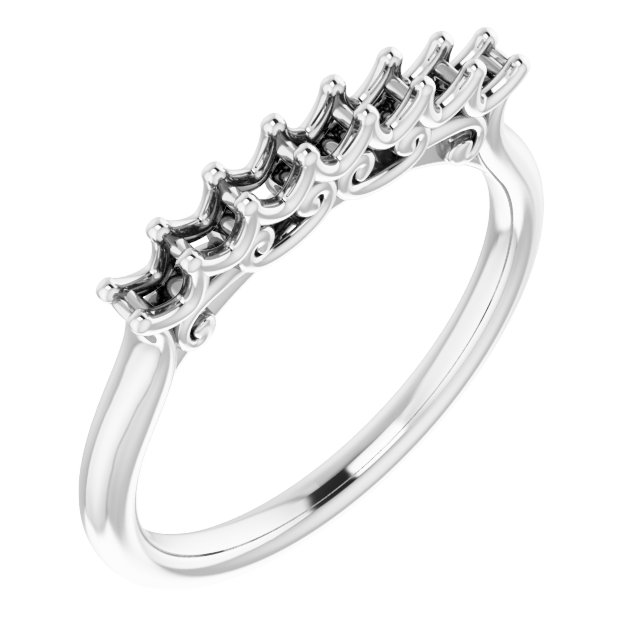 Seven-Stone Sculptural Anniversary Band