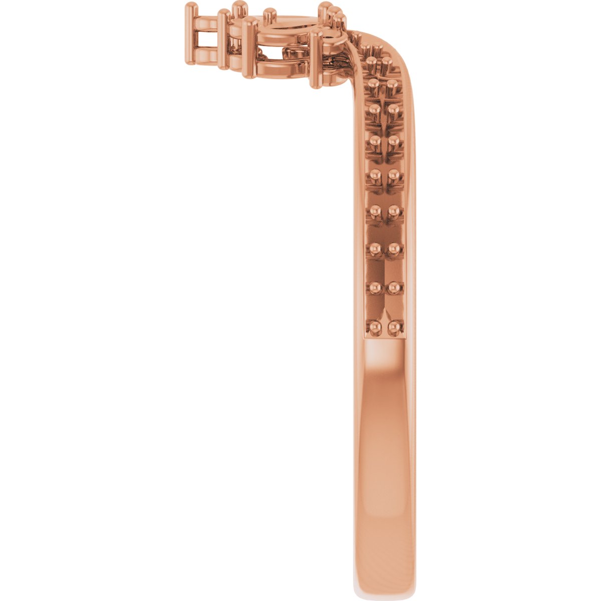 14K Rose 1/3 CTW Natural Diamond Accented Contour Band