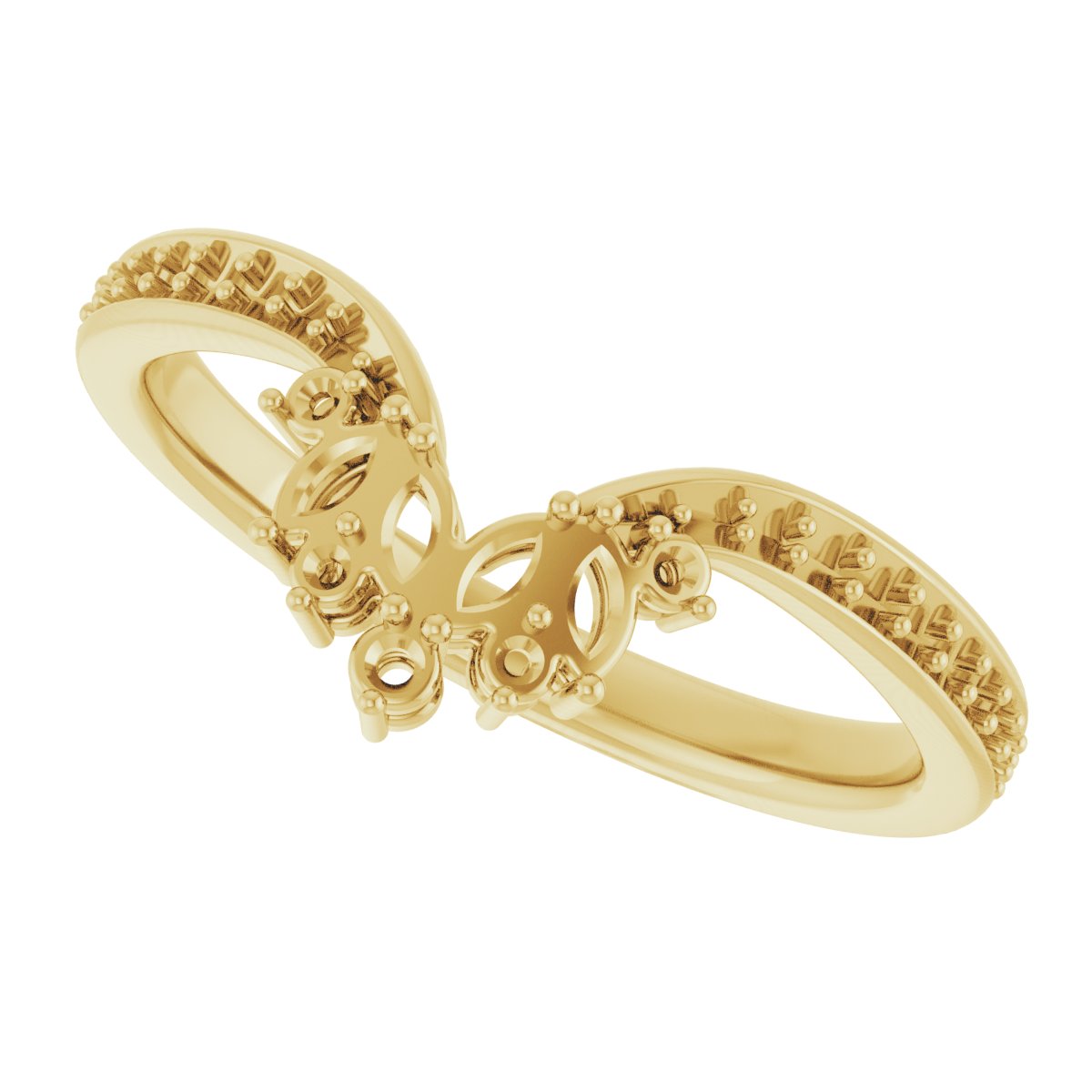 14K Yellow 1/3 CTW Natural Diamond Accented Contour Band