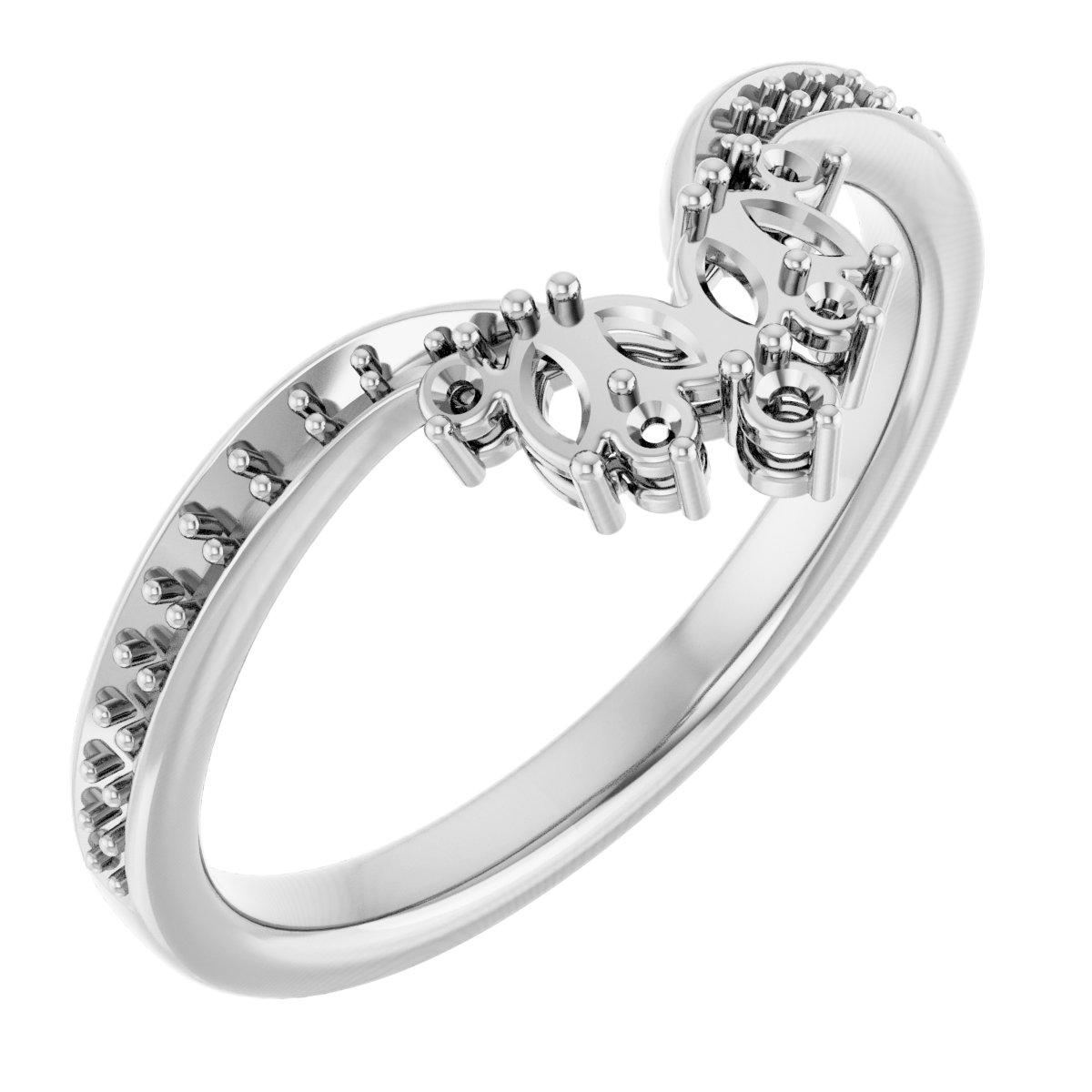 Platinum .33 CTW Diamond Contour Band Ref 13697290