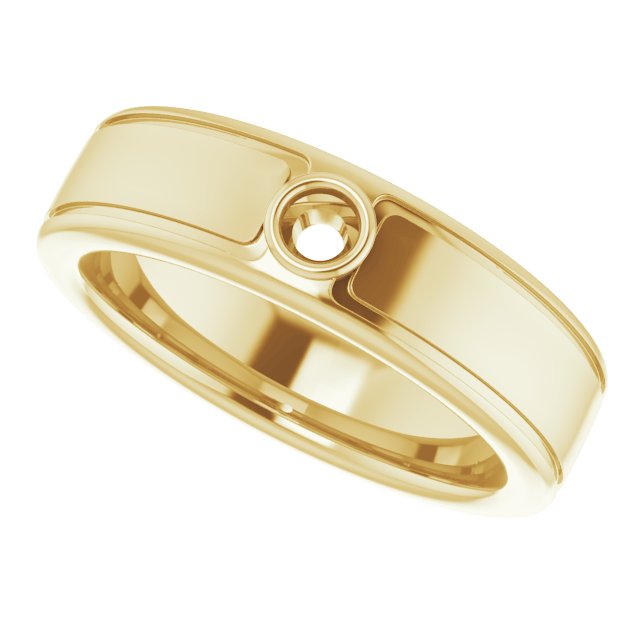 14K Yellow 1/10 CTW Natural Diamond Band