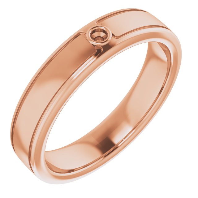 14K Rose  2.25 mm Round Band Mounting