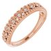 14K Rose .04 CTW Natural Diamond Stackable Beaded Heart Ring