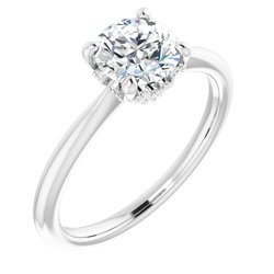 Vintage-Inspired Solitaire Engagement Ring or Band