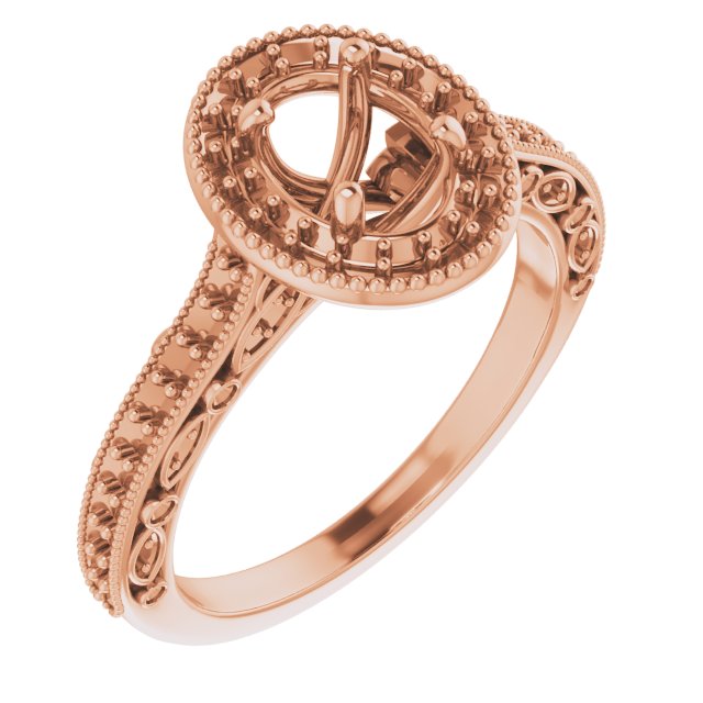Halo-Style Vintage-Inspired Engagement Ring or Band