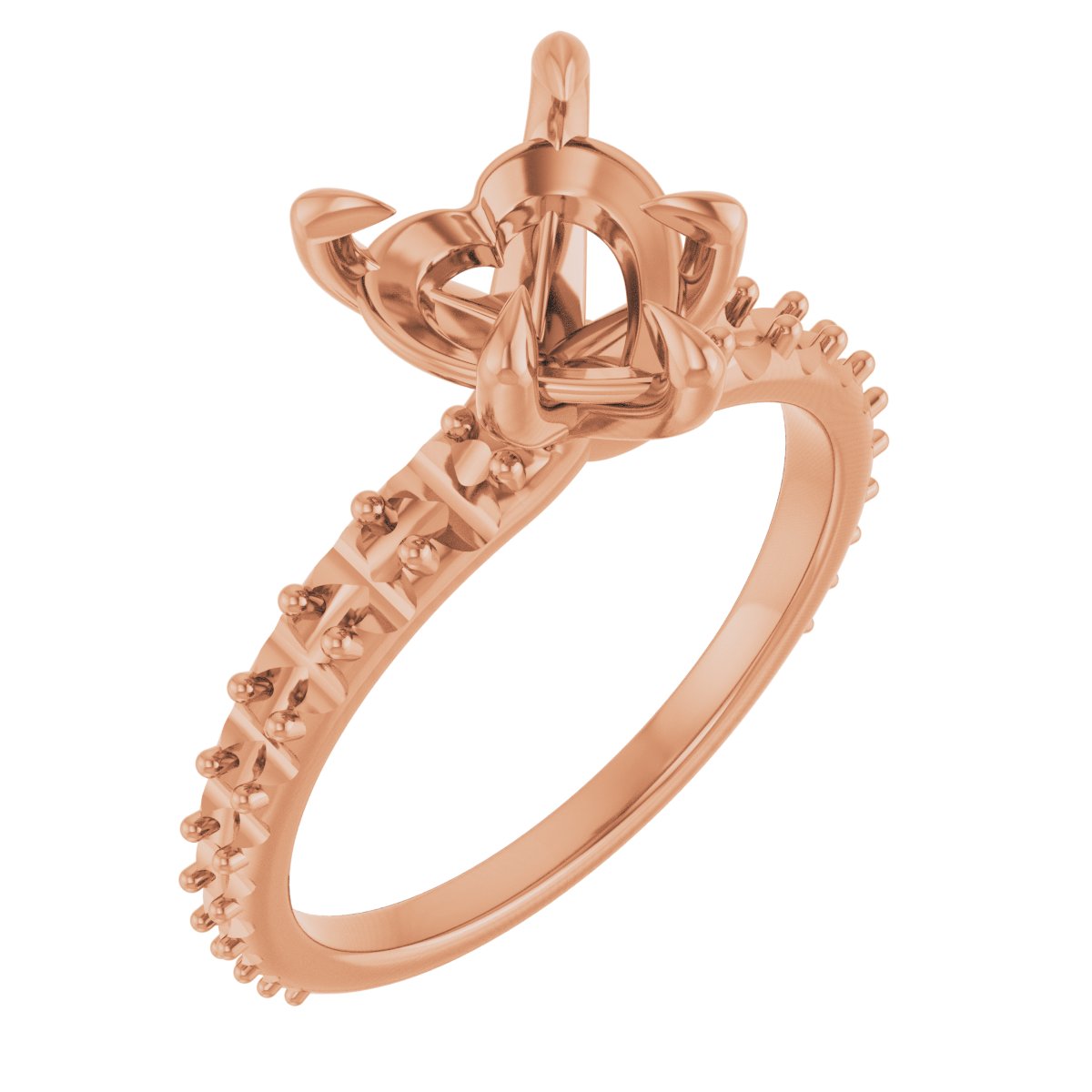 14 K Rose Gold Accented Engagement Ring