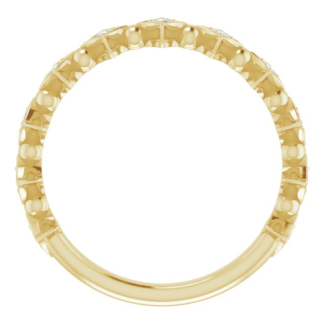 14K Yellow 1/10 CTW Diamond Stackable Ring 