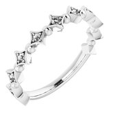 Palladium Accented Stackable Ring Mounting  