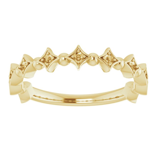 14K Yellow 1/10 CTW Natural Diamond Stackable Ring