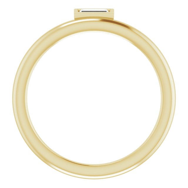 14K Yellow 1/6 CT Diamond Asymmetrical Stackable Ring  
