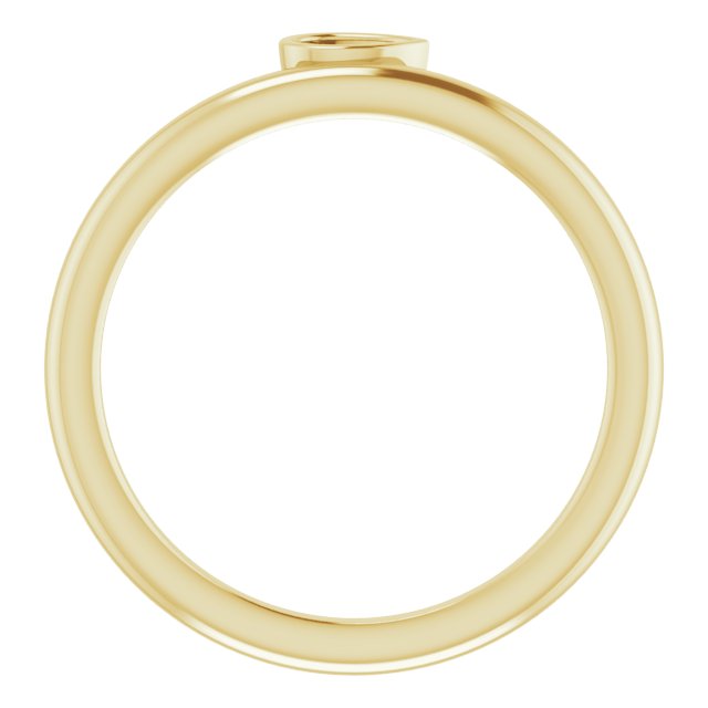 14K Yellow 1/8 CT Diamond Asymmetrical Stackable Ring