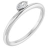 14K White .07 CT Diamond Asymmetrical Stackable Ring Ref. 13878221