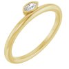 14K Yellow .07 CT Diamond Asymmetrical Stackable Ring Ref. 13878222