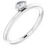 14K White .125 CT Diamond Asymmetrical Stackable Ring Ref. 13878226