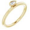 14K Yellow .125 CT Diamond Asymmetrical Stackable Ring Ref. 13878227