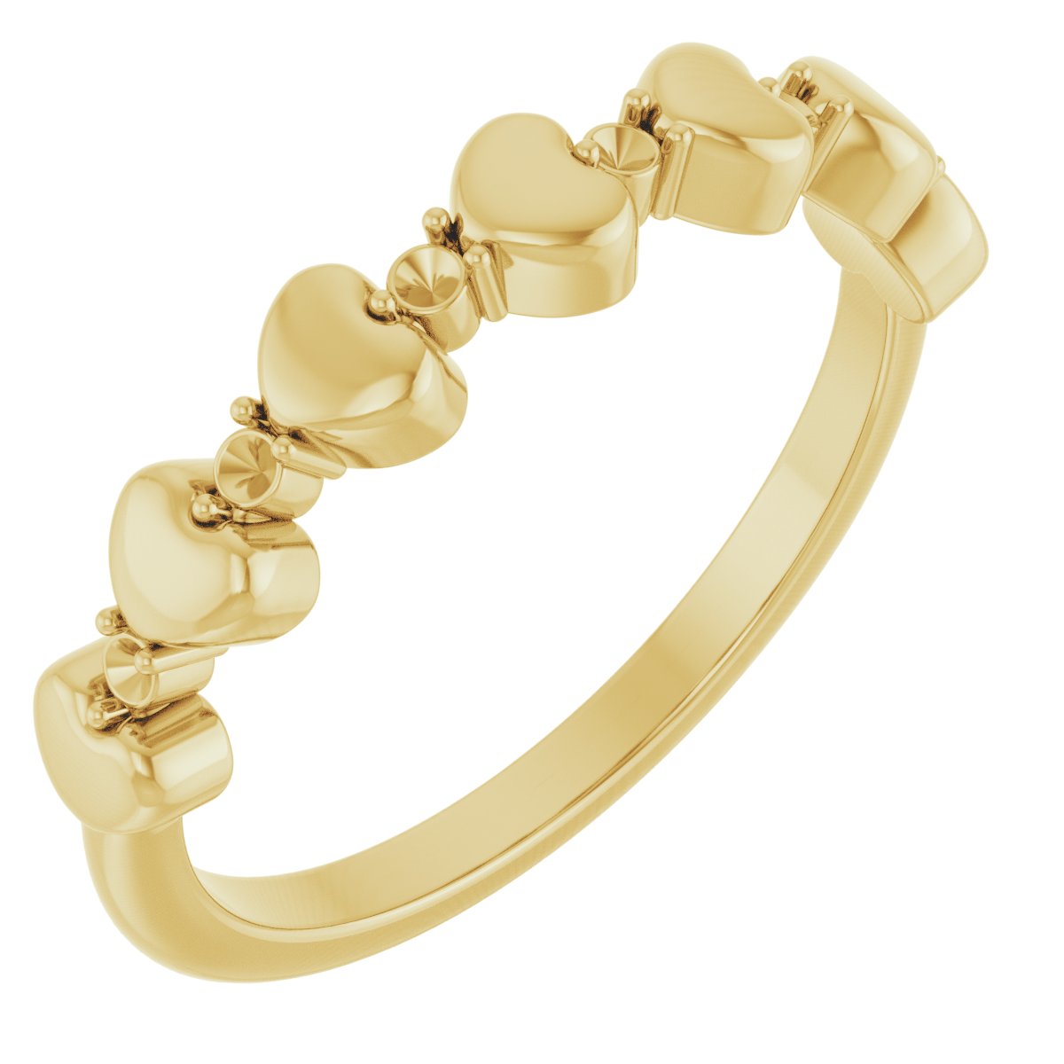 14K Yellow .10 CTW Diamond Stackable Heart Ring Ref 14410651