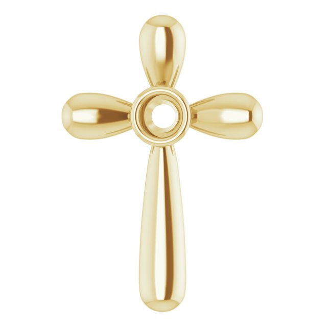 Solitaire Bezel-Set Cross Pendant