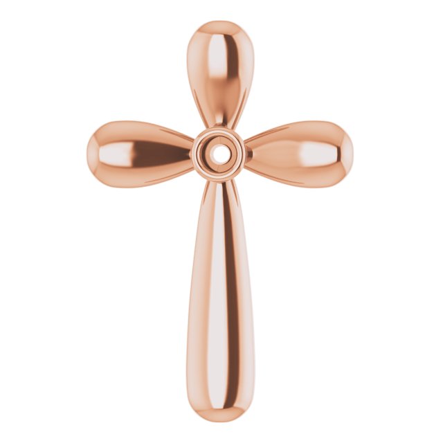 Solitaire Bezel-Set Cross Pendant