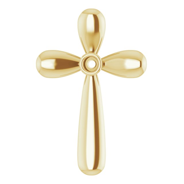 Solitaire Bezel-Set Cross Pendant