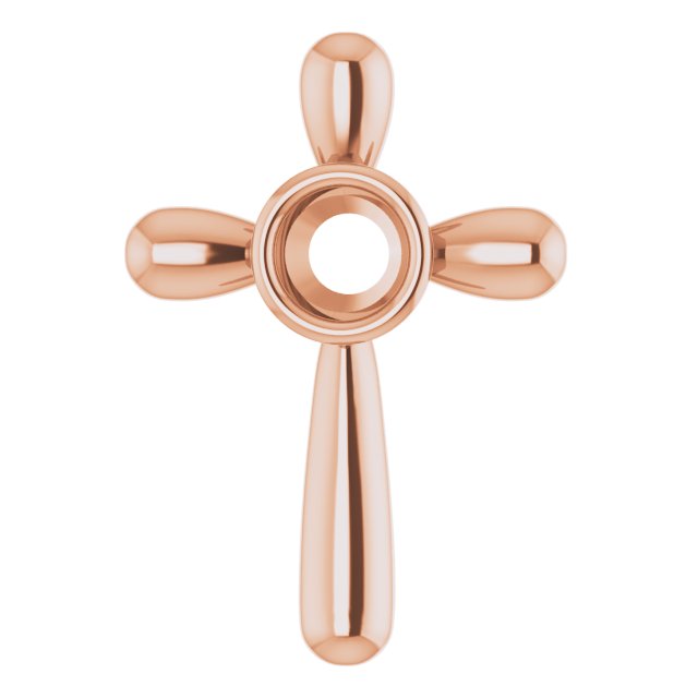 Solitaire Bezel-Set Cross Pendant