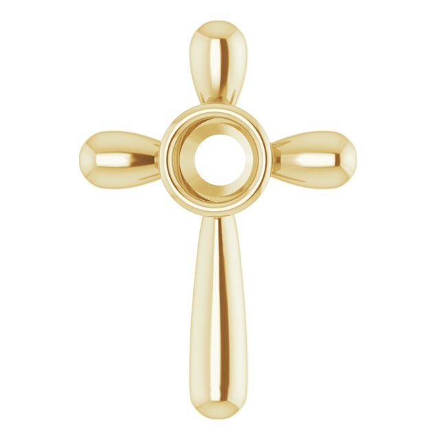 Solitaire Bezel-Set Cross Pendant