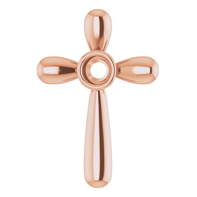 Solitaire Bezel-Set Cross Pendant