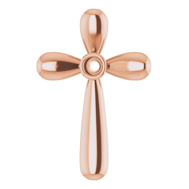 Solitaire Bezel-Set Cross Pendant