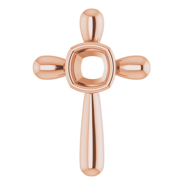 Solitaire Bezel-Set Cross Pendant