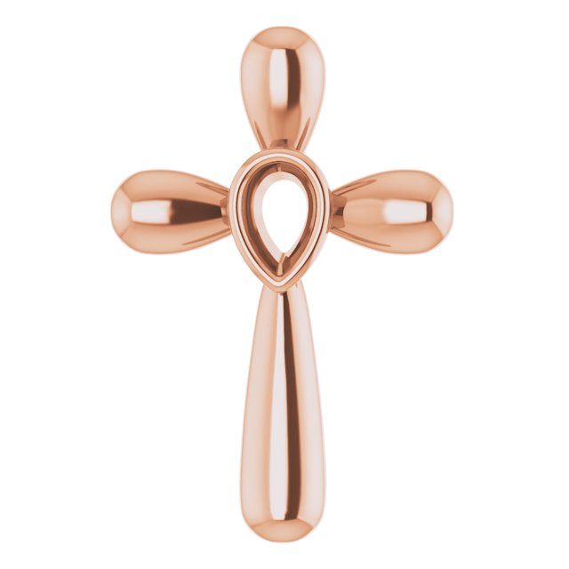 Solitaire Bezel-Set Cross Pendant