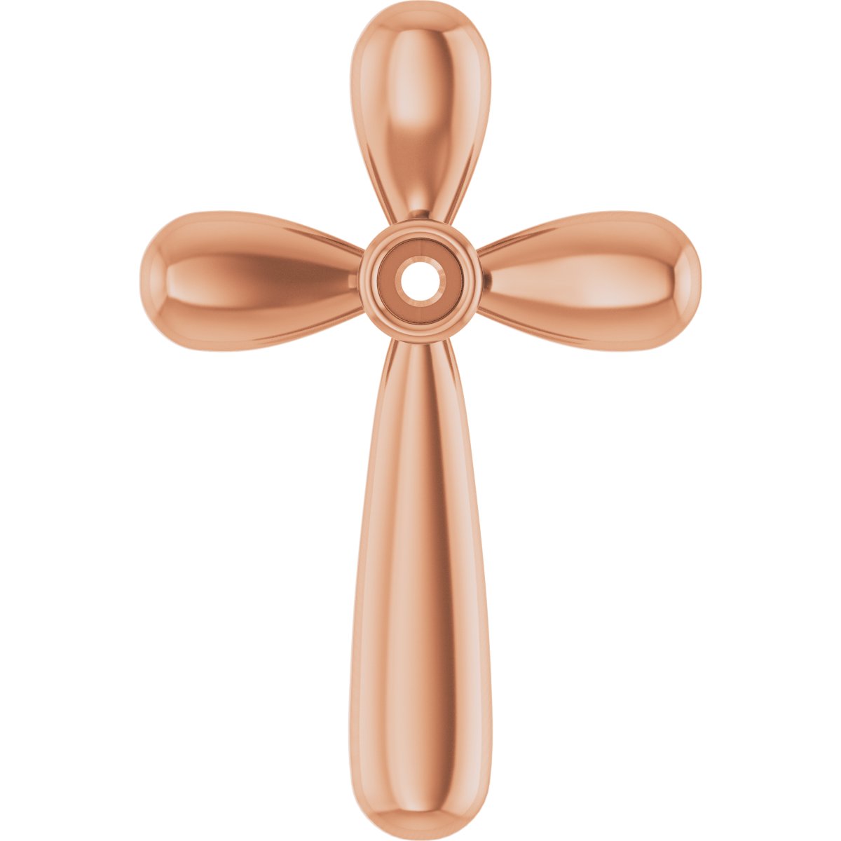Solitaire Bezel-Set Cross Pendant