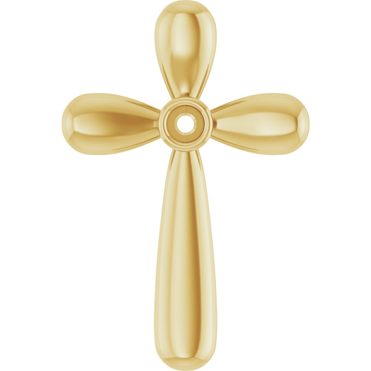 Solitaire Bezel-Set Cross Pendant