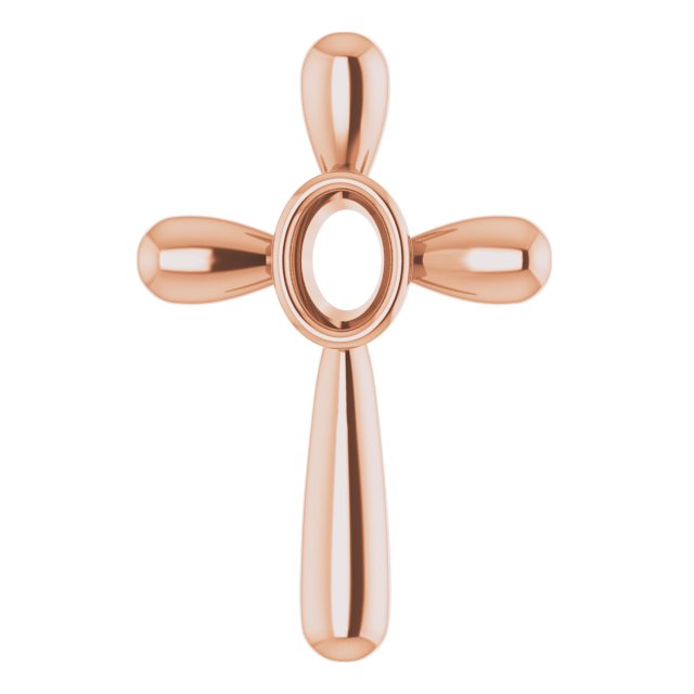 Solitaire Bezel-Set Cross Pendant